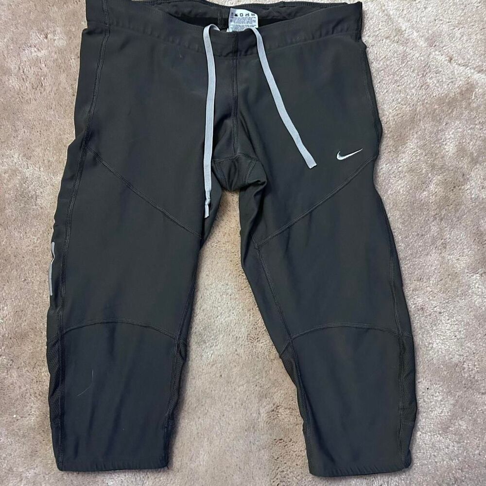 Nike Women's Dark Grey Dry Fit Leggings Medium Athletic lightweight